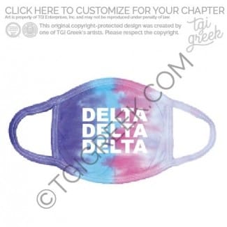 Delta Delta Delta – Tie Dye Mask