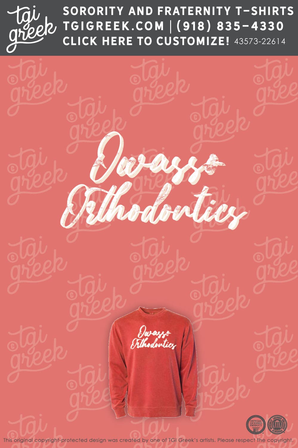 Owasso Orthodontics – Cursive Sweatshirt