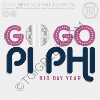 TGI-Pi Beta Phi Disco Bid Day Foil