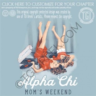 TGI Greek Alpha Chi Omega Mom's Day Vinyl
