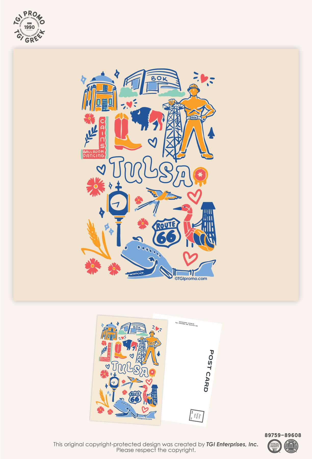 TGI Promo – Cap Cruise Tulsa Cute Postcard