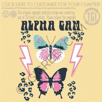 Alpha Gamma Delta – butterfly Collage