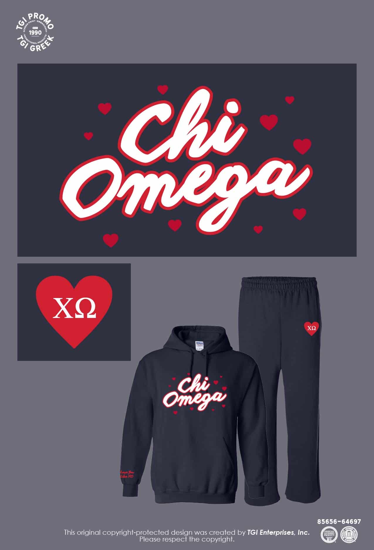 Chi Omega – OU Valentines Set