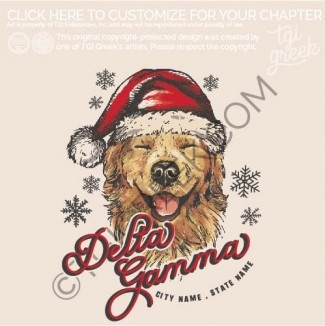 Delta Gamma – santa Golden Retriever