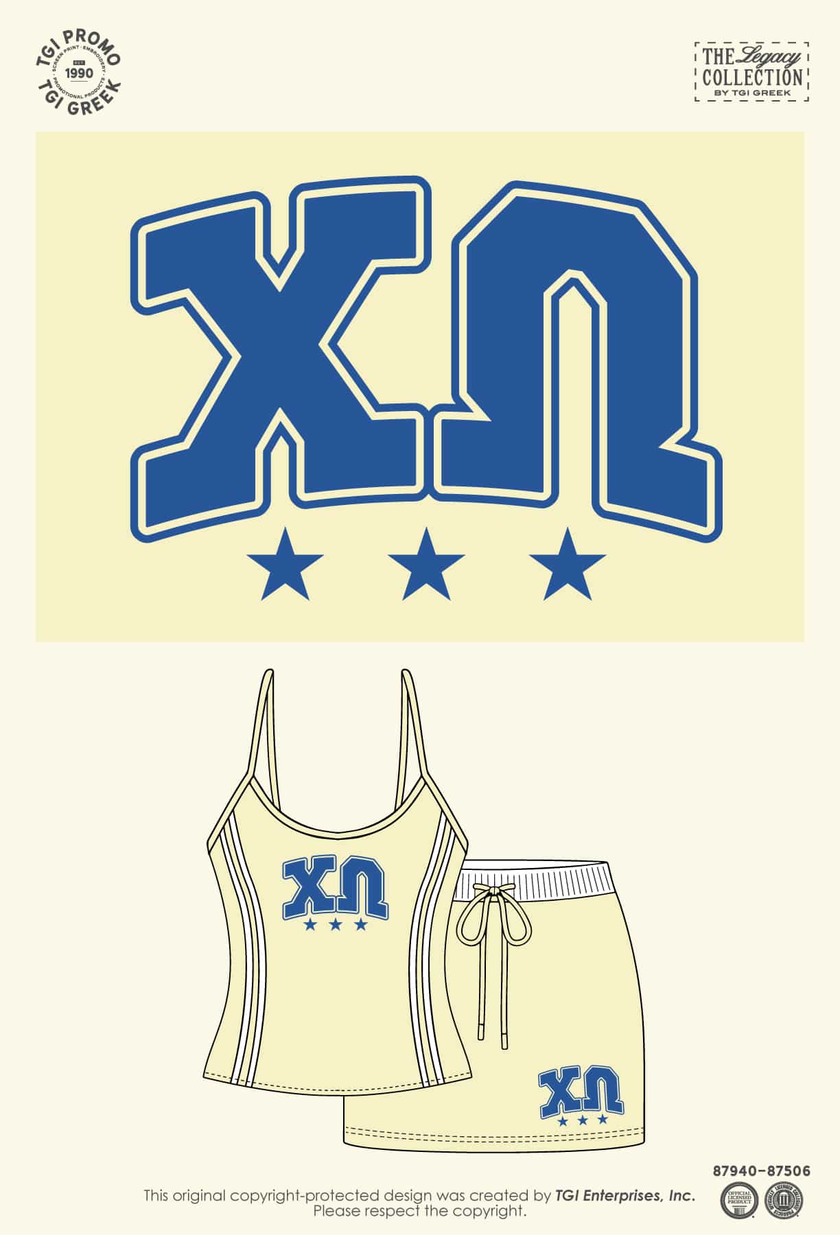 Chi Omega – TGI New Stock Design Work Week Skirt