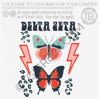 Delta Zeta – butterfly Collage