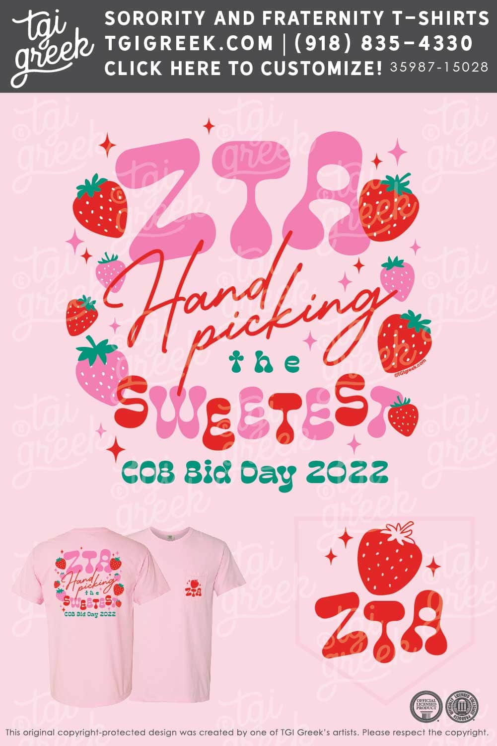 Zeta Tau Alpha – UTT COB Bid Day Strawberry