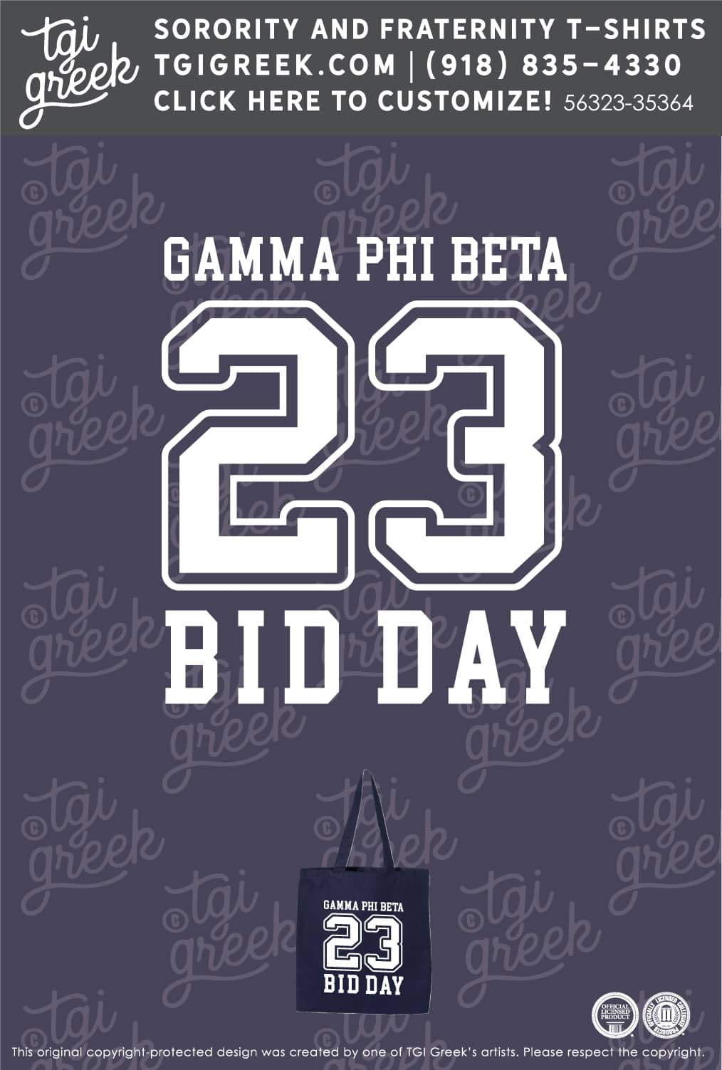 Gamma Phi Beta – UIA Tote