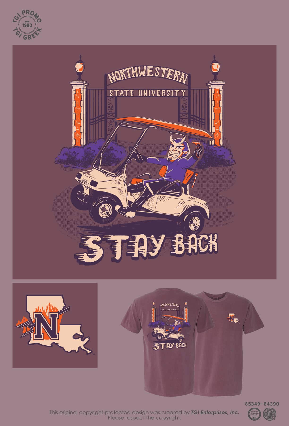 Northwestern State University – Stay Back Tee