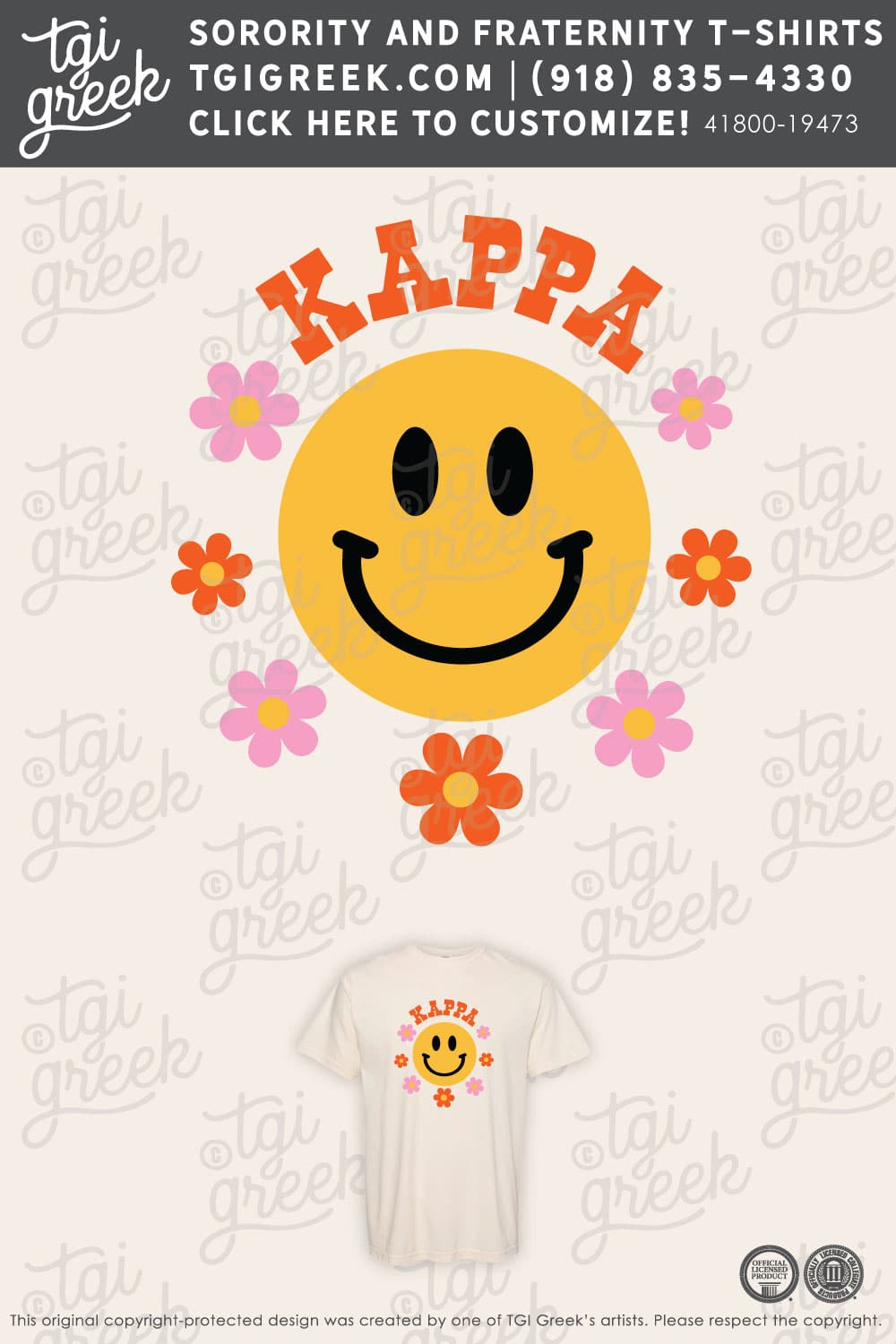 LIVE – Kappa Kappa Gamma Smiley Shirt