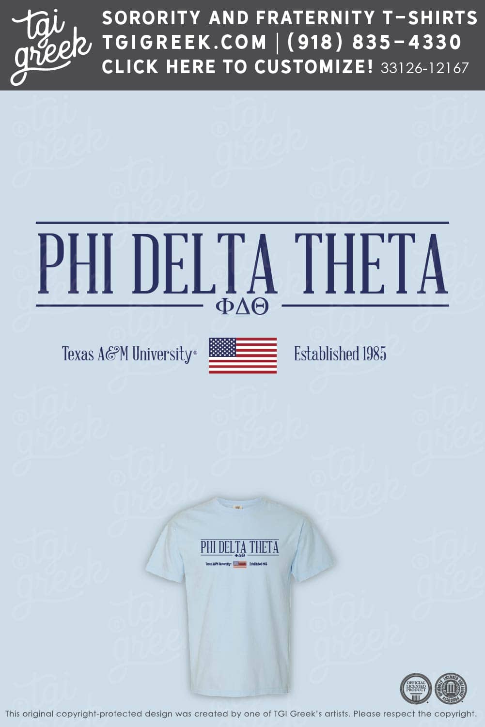 Phi Delta Theta – TAMU Oct PR Flag Shirt