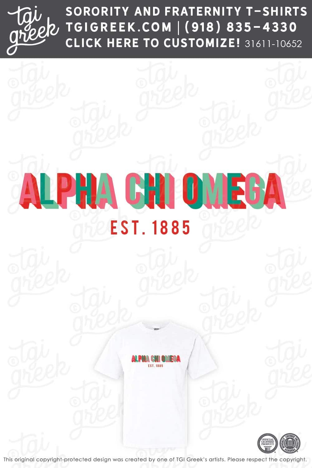 TGI – Alpha Chi Omega Block Text