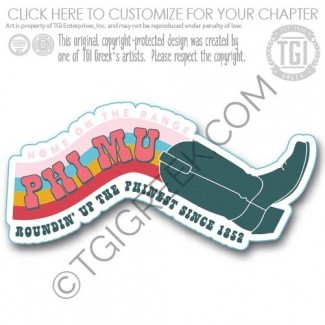 Phi Mu – Bid Day Sticker