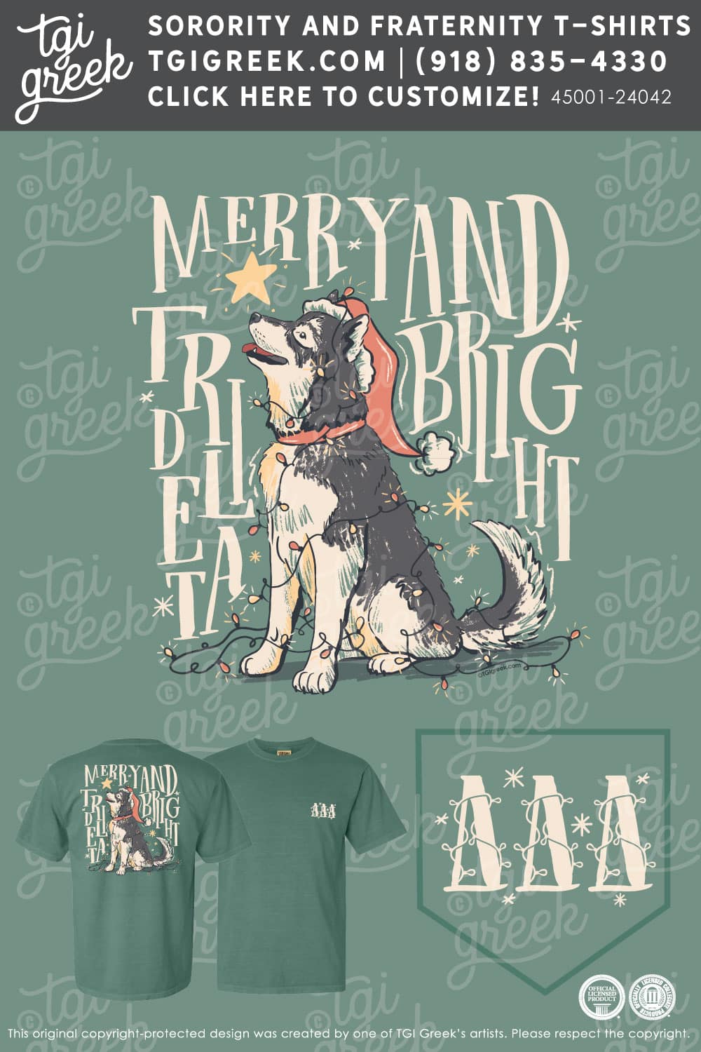 TGI – Delta Delta Delta Christmas Pup