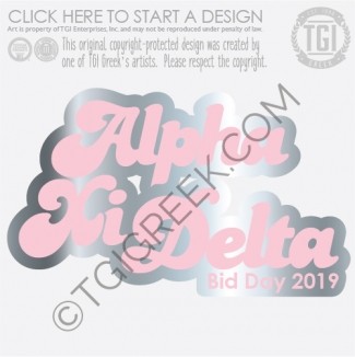 TGI-Alpha Xi Delta bid Day Foil