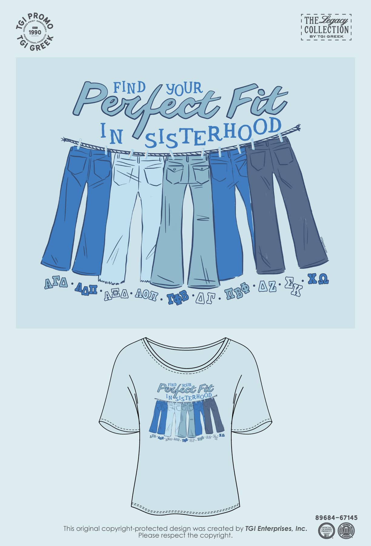 Panhellenic – TGI Greek New Stock Recruitment Tee