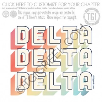 TGI Delta Delta Delta Rainbow