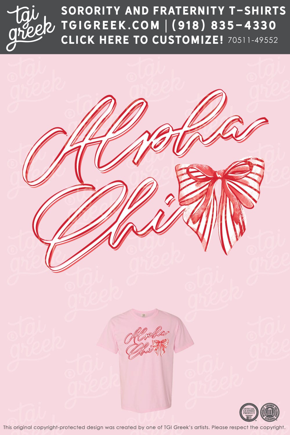 TGI – Alpha Chi Omega Candy Cane Bows