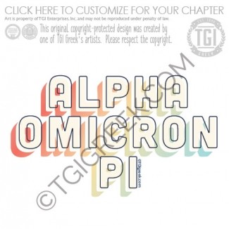 TGI Alpha Omicron Pi Rainbow