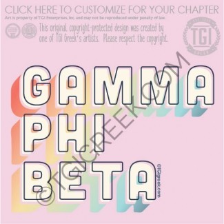 TGI Gamma Phi Beta Rainbow