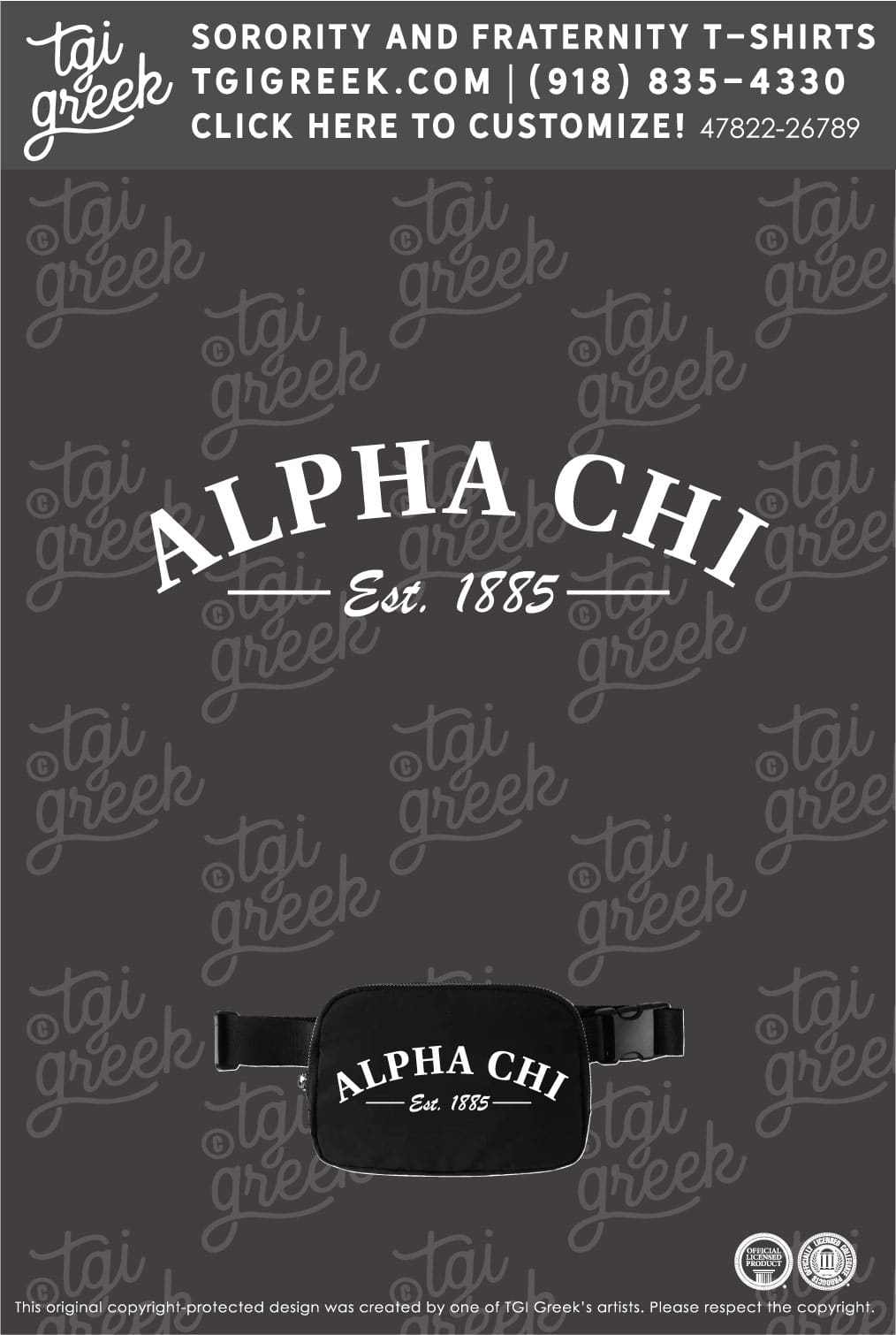 Alpha Chi Omega – TXTECH Belt Bag