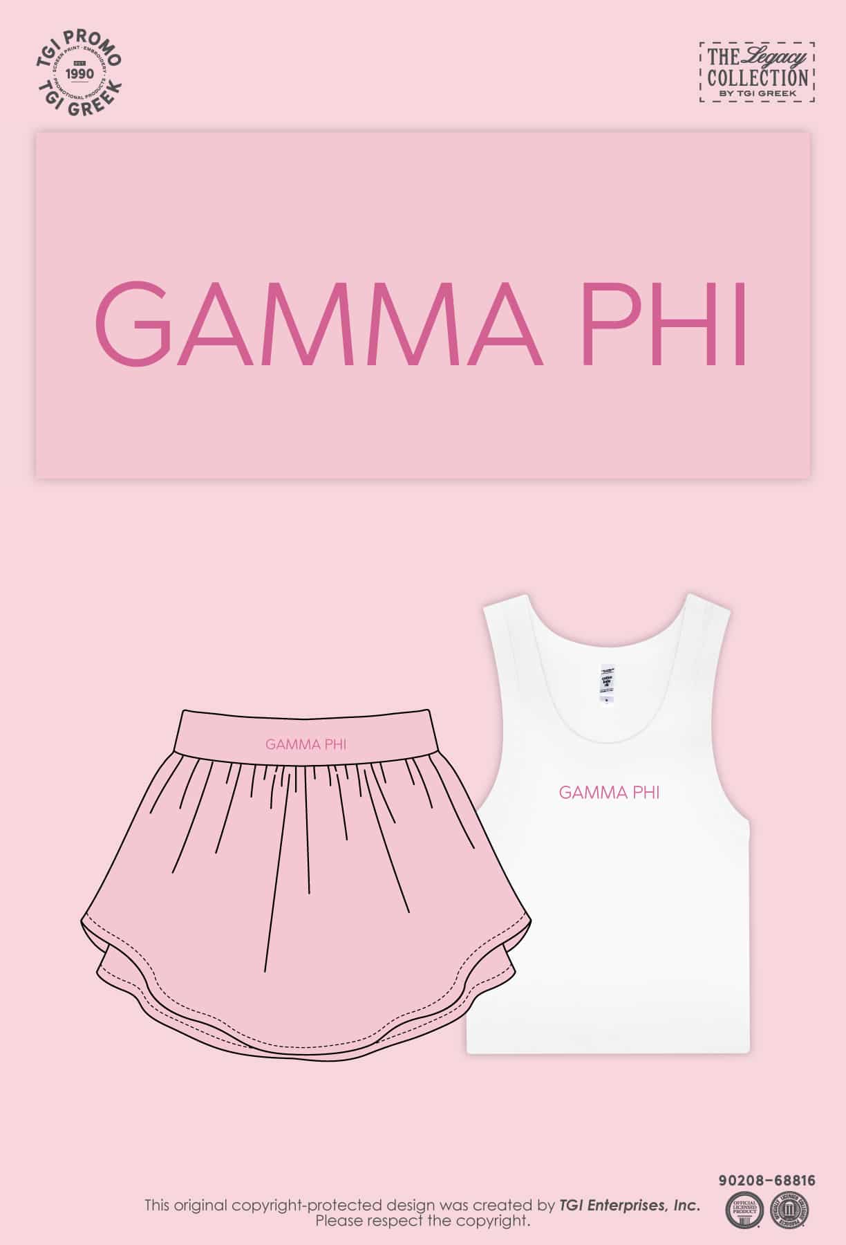 Gamma Phi Beta – TGI Greek Sorority Skirt Set
