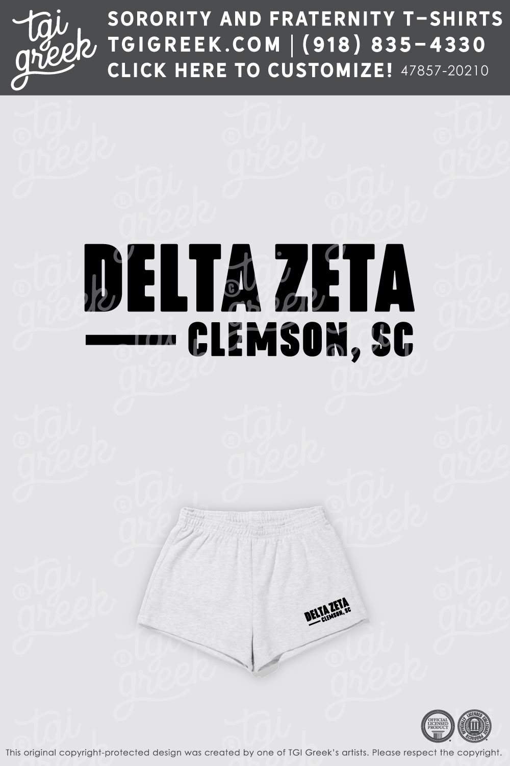 Delta Zeta – CLEM PR Shorts