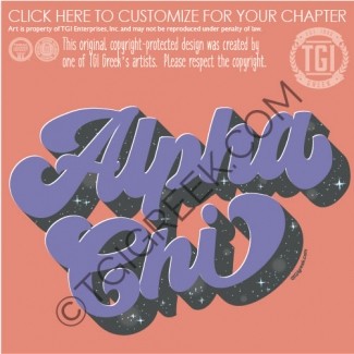 TGI-Alpha Chi Omega Groovy Word Space