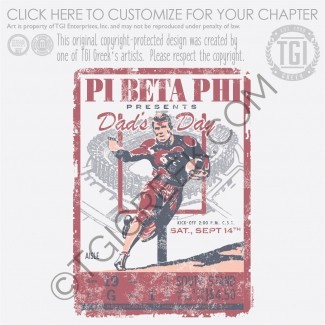 Pi Beta Phi TGI Football Ticket Dad 1907 O-032