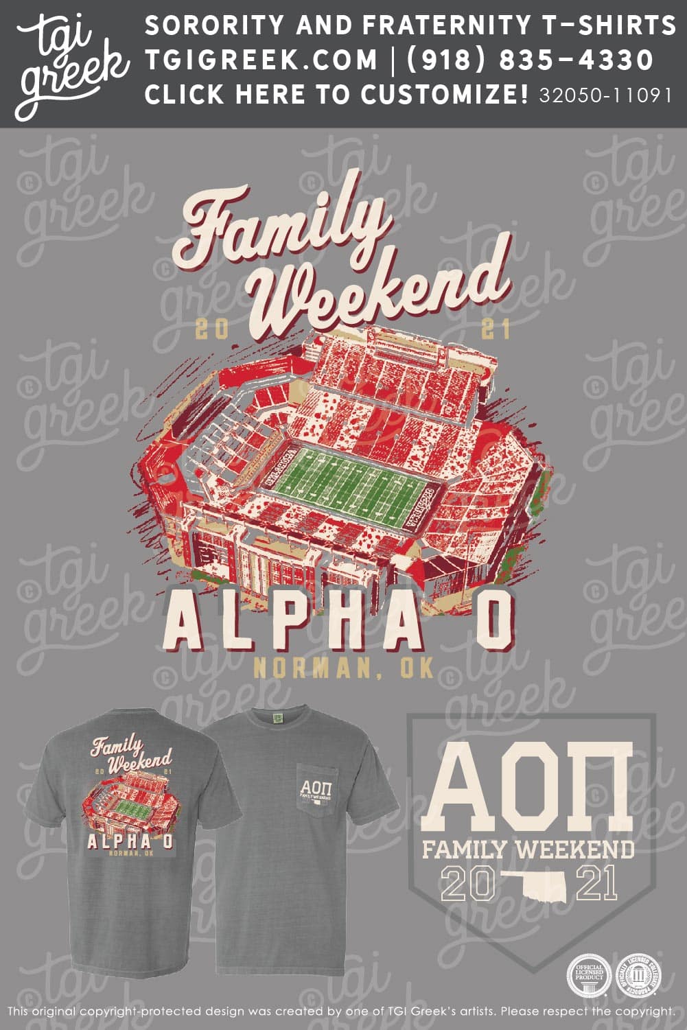 Alpha Omicron Pi – OU Dads Day Shirt