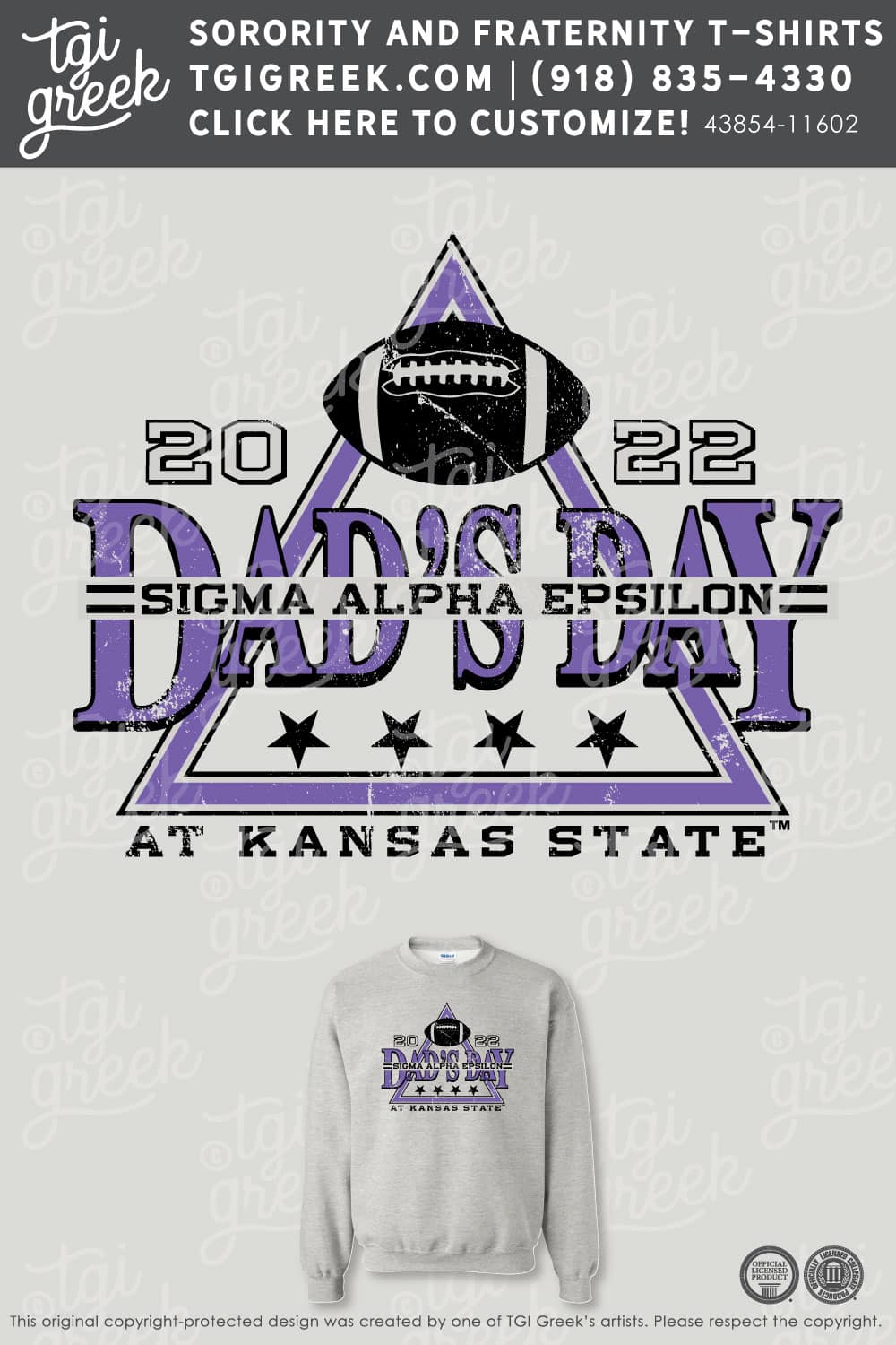 Sigma Alpha Epsilon – KSU Dad Sweatshirt