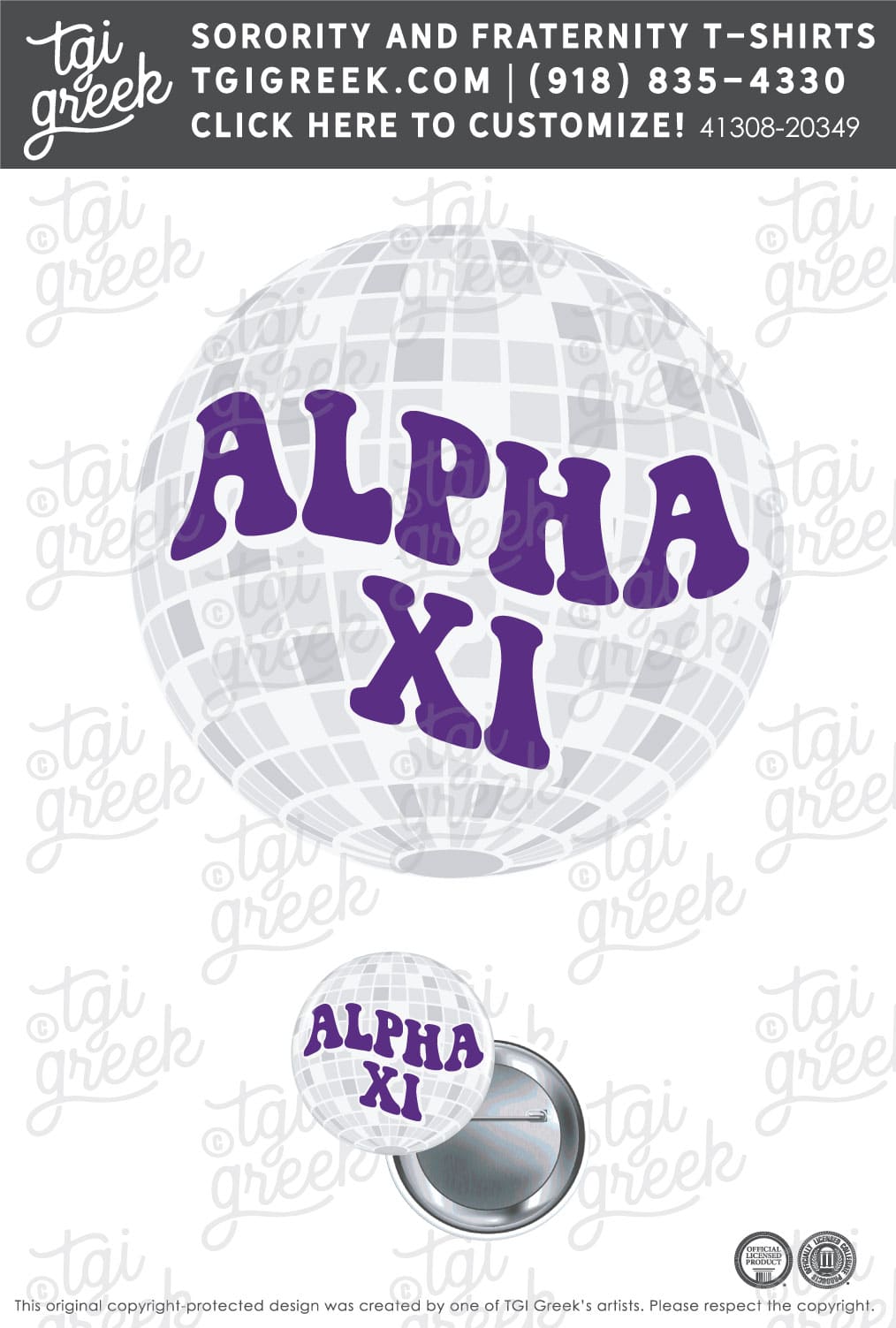 Alpha Xi Delta – ECAU Free Buttons