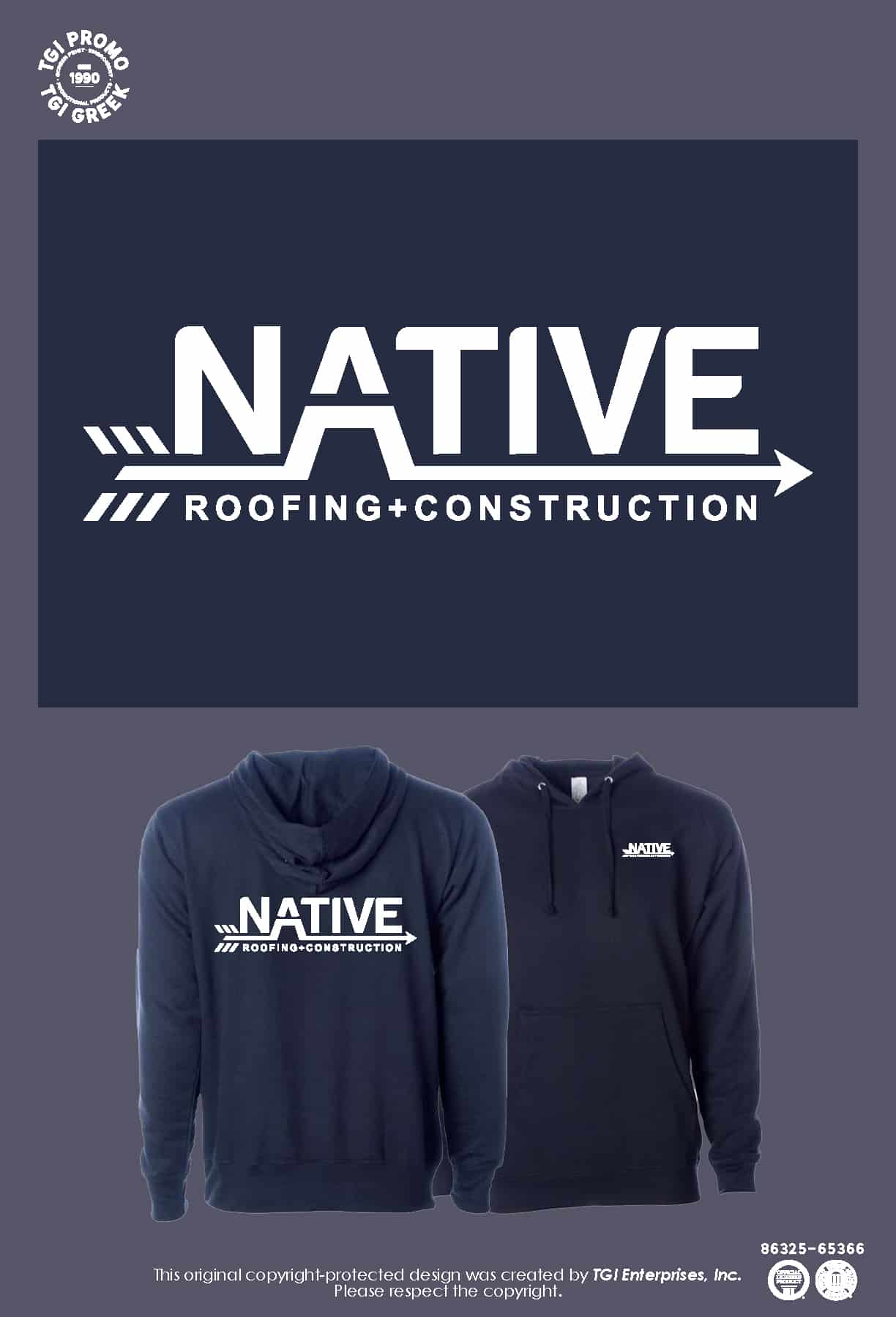 Native Roofing – Logo Hoodies