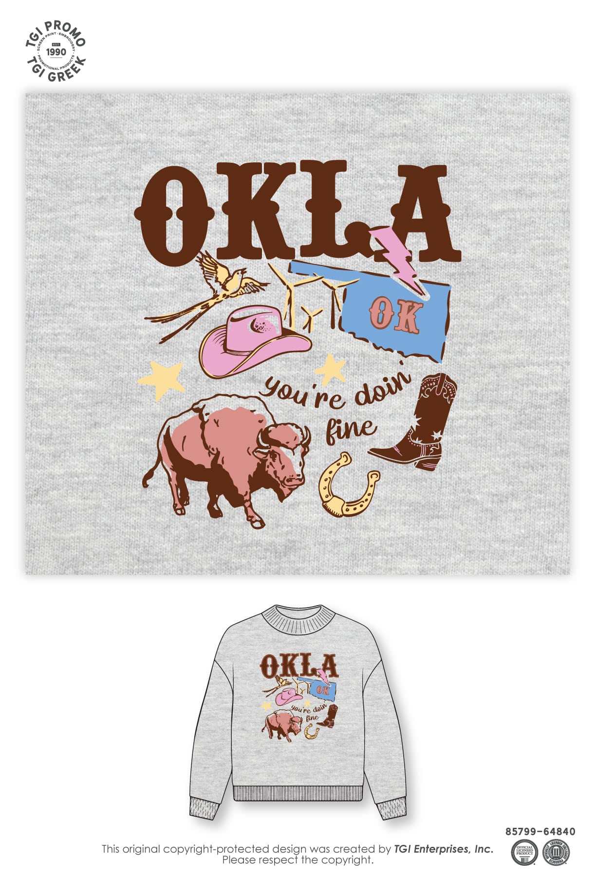 TGI Promo – Oklahoma Icons Mockneck