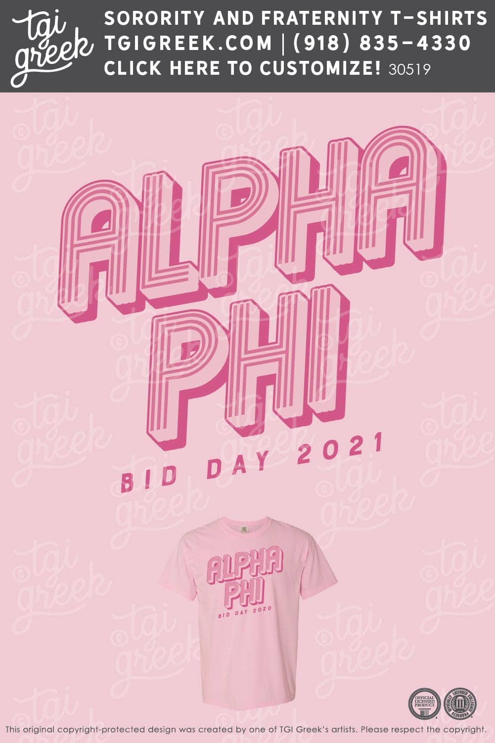 Alpha Phi – OU Bid Day Simple