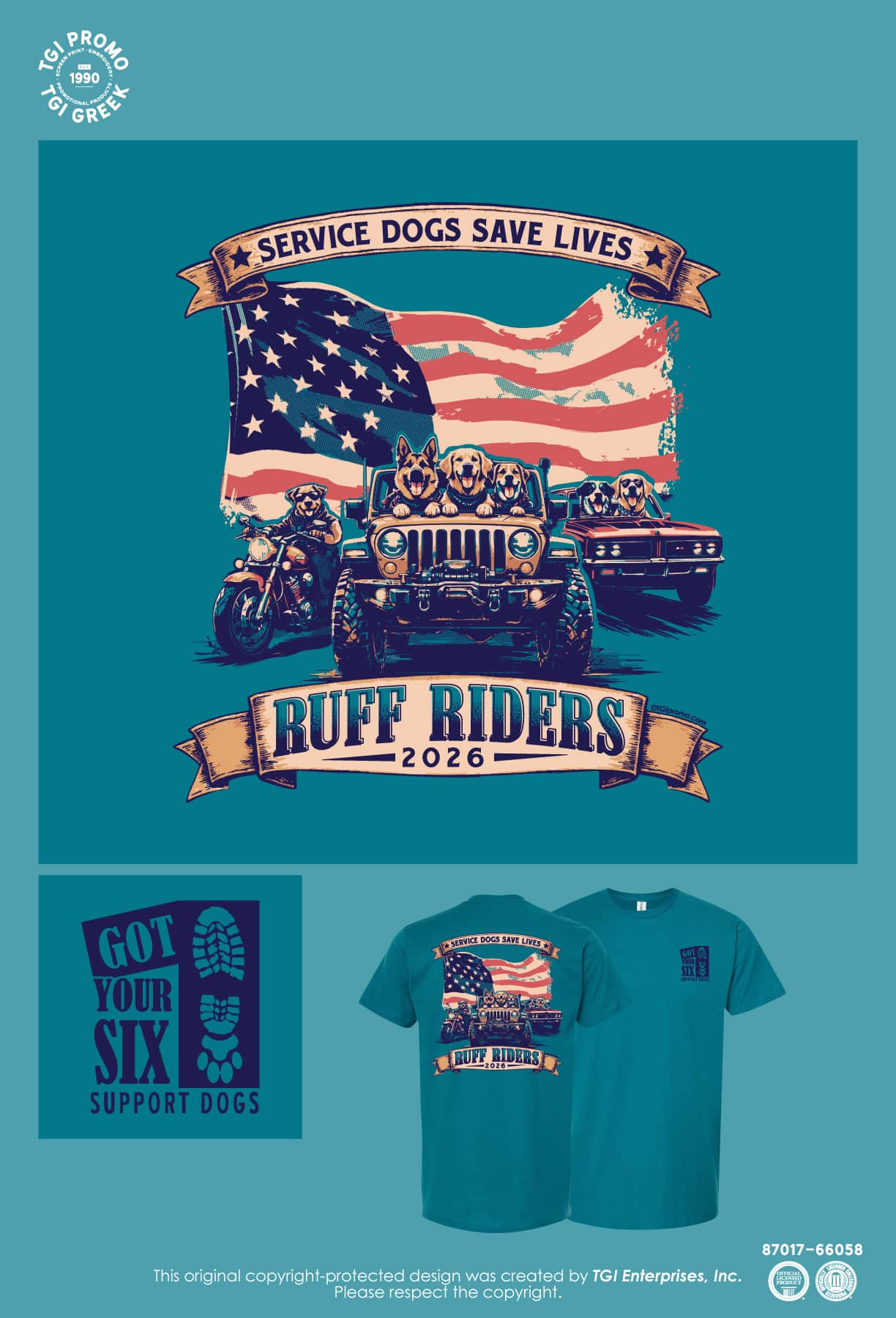 Got Your Six Support Dogs – Ruff Riders Tee