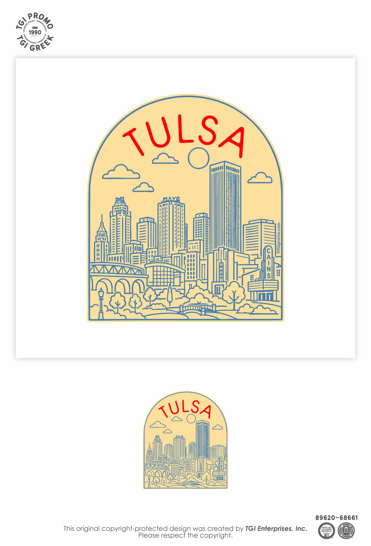 TGI Promo – Tulsa Skyline Sticker