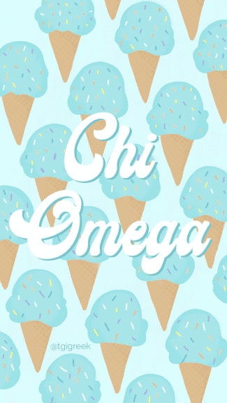 Phone background- Chi Omega Ice cream