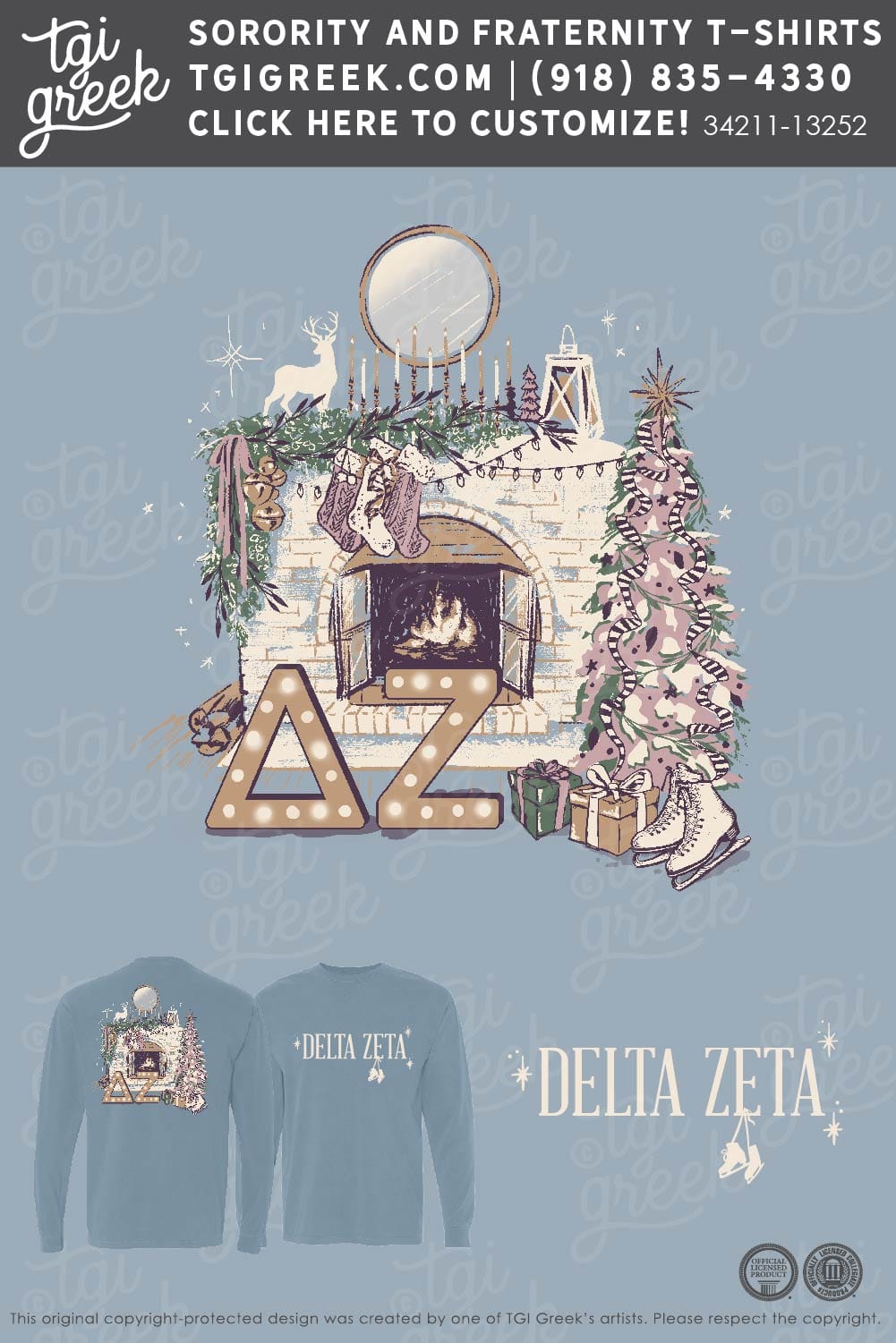 Delta Zeta – Holiday Fireplace