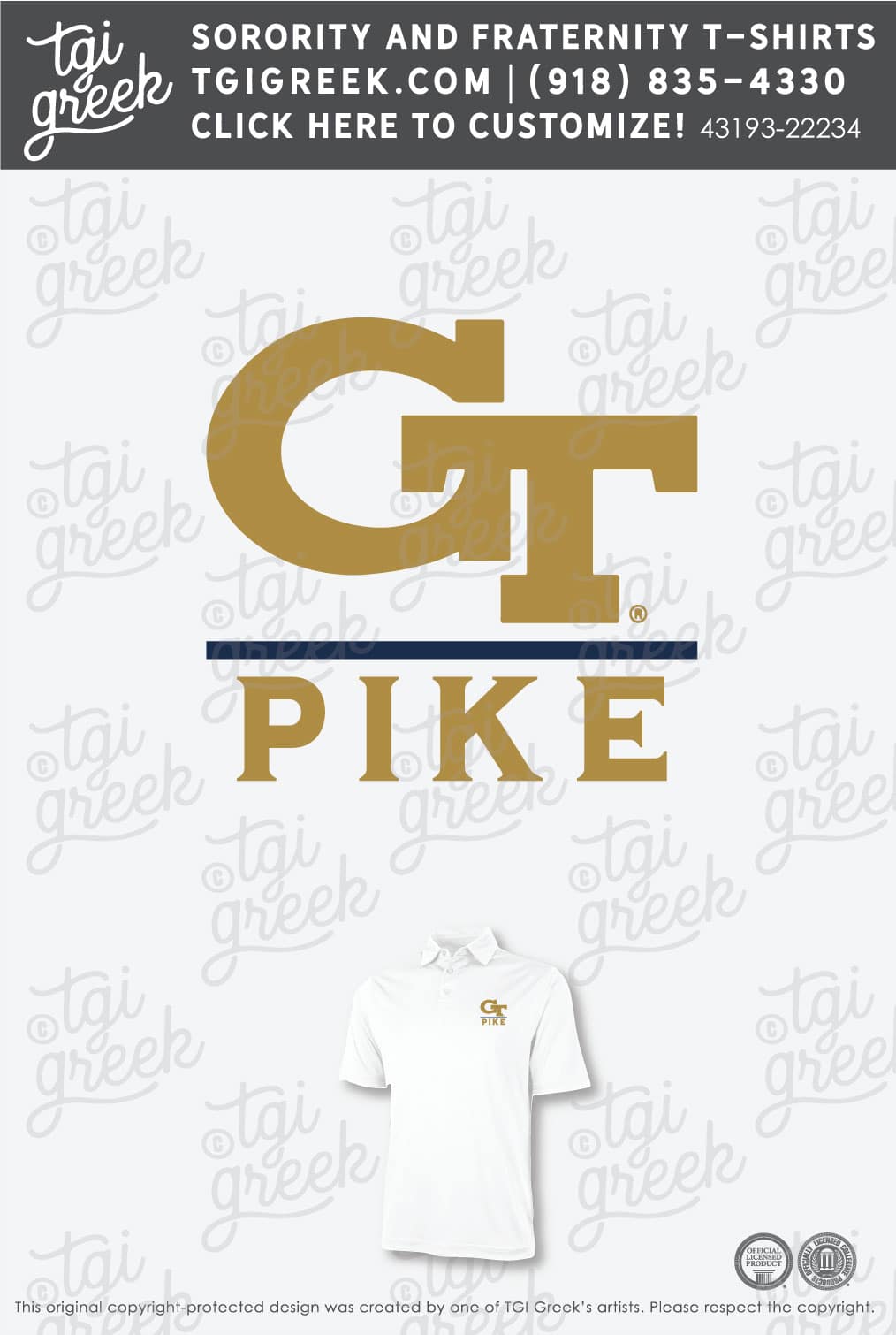 Pi Kappa Alpha – GATECH Tailgate Polo