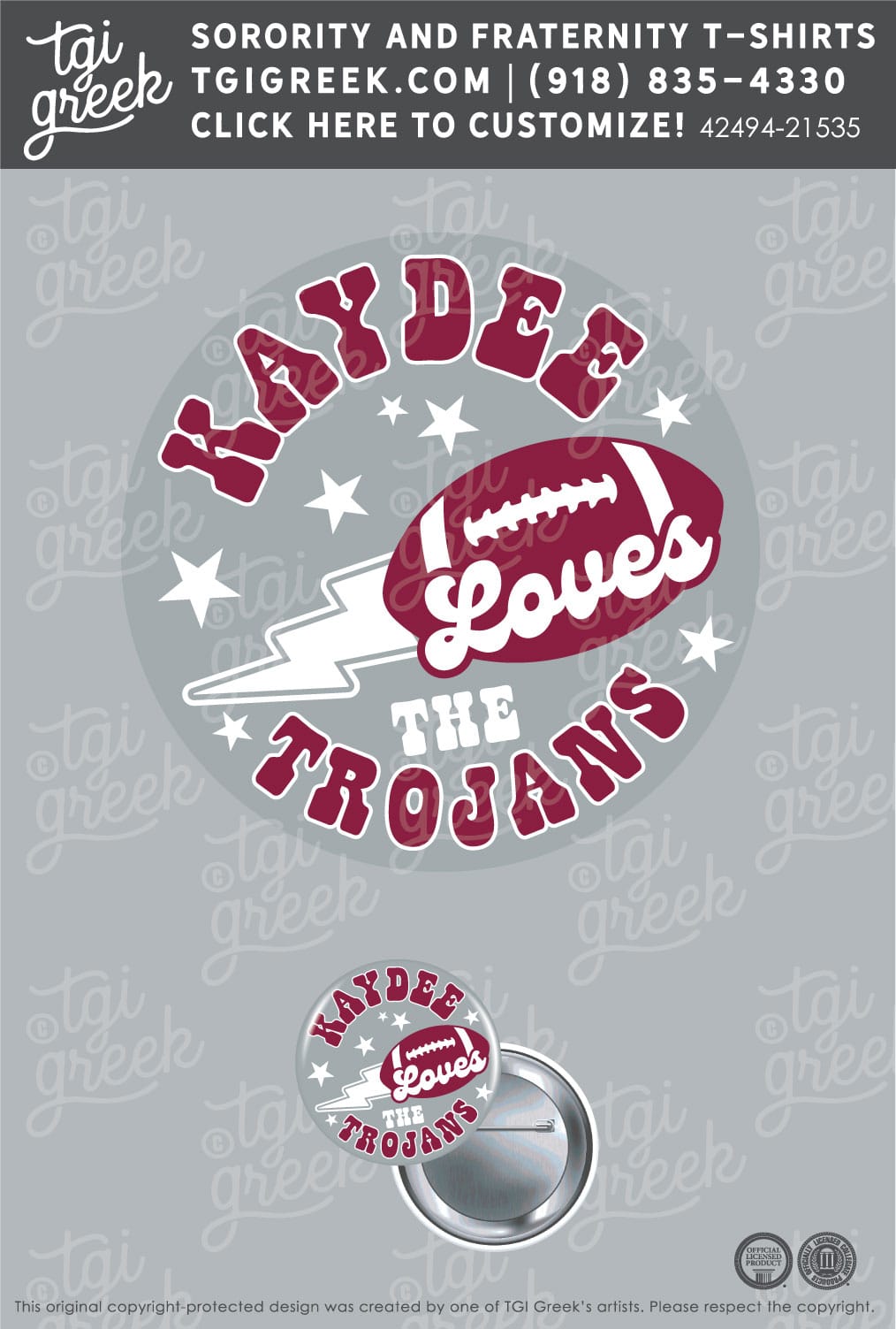 Kappa Delta – TROY Button