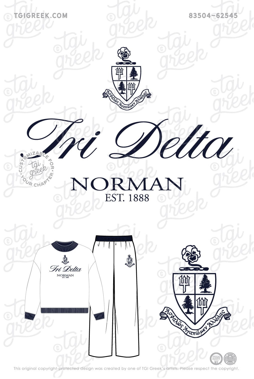 Delta Delta Delta – OU Mock Neck