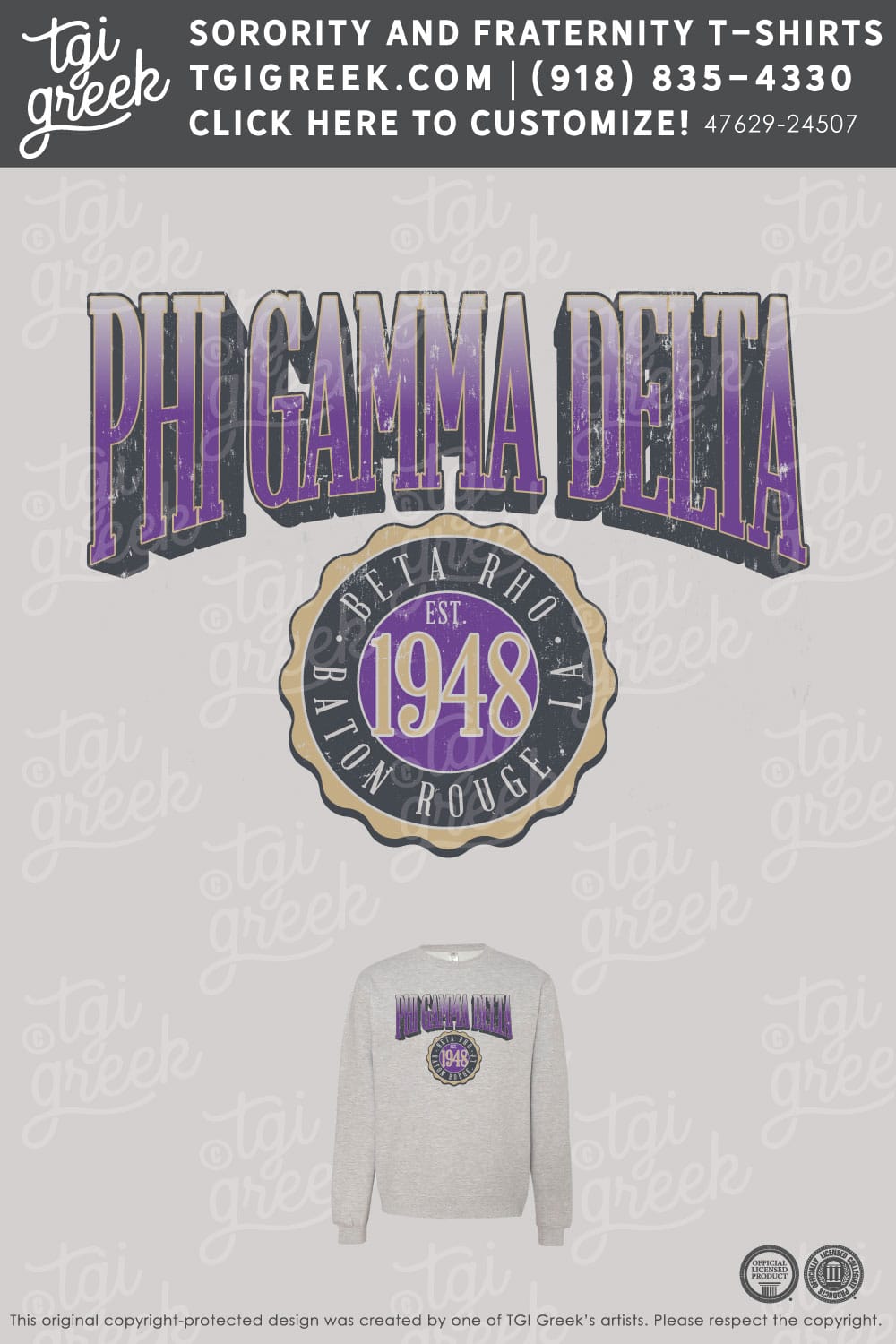Phi Gamma Delta – LSUPR Sweatshirt