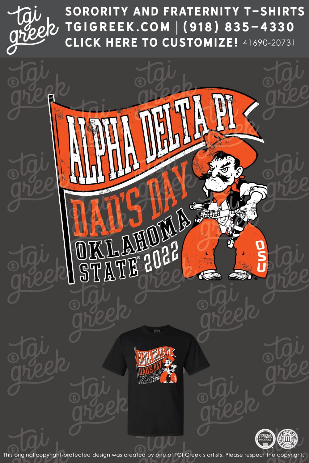 Alpha Delta Pi – OSU Dad’s Day Parent’s Weekend Shirt