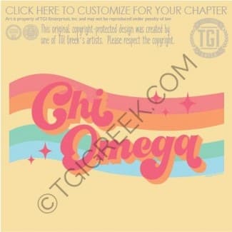 TGI-Chi Omega Retro Rainbow Magic
