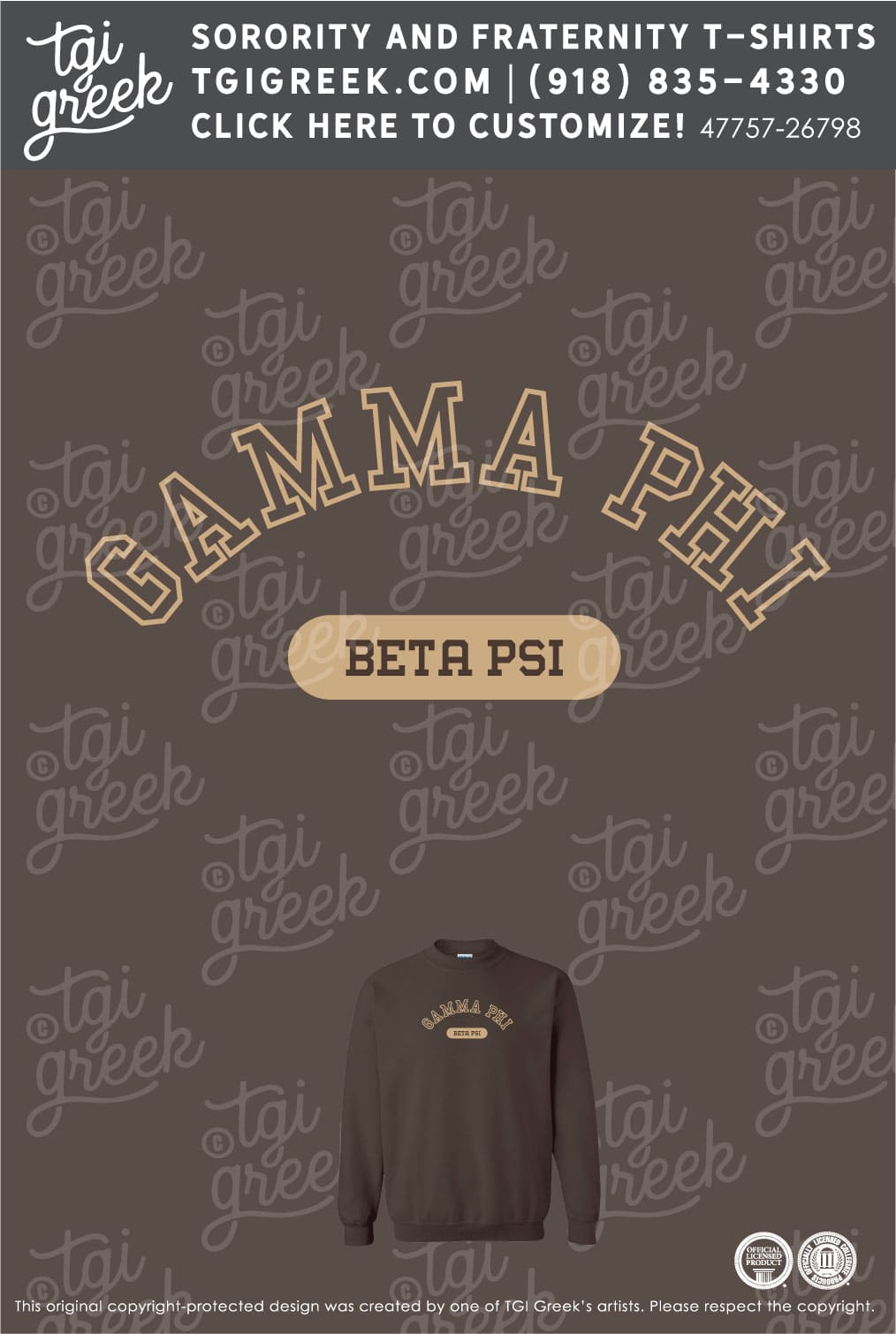 Gamma Phi Beta – OSU PR Embroidered