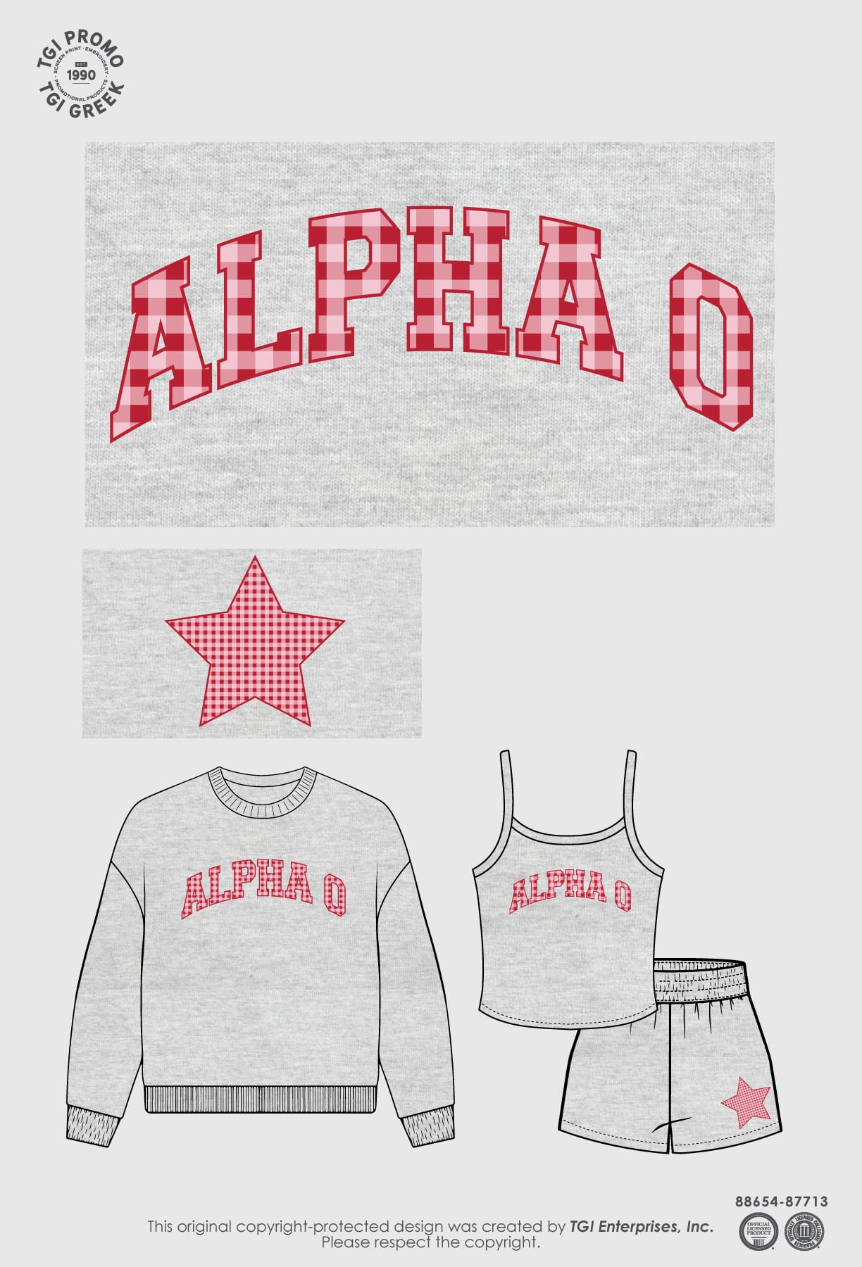Alpha Omicron Pi – TGI Greek Pattern Set