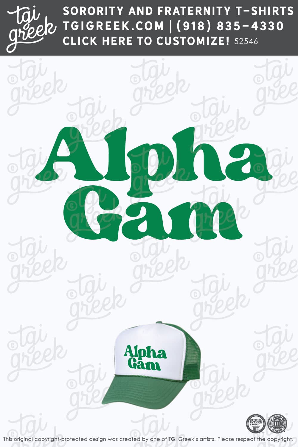 Alpha Gamma Delta – OSU Bid Day Bag Hat