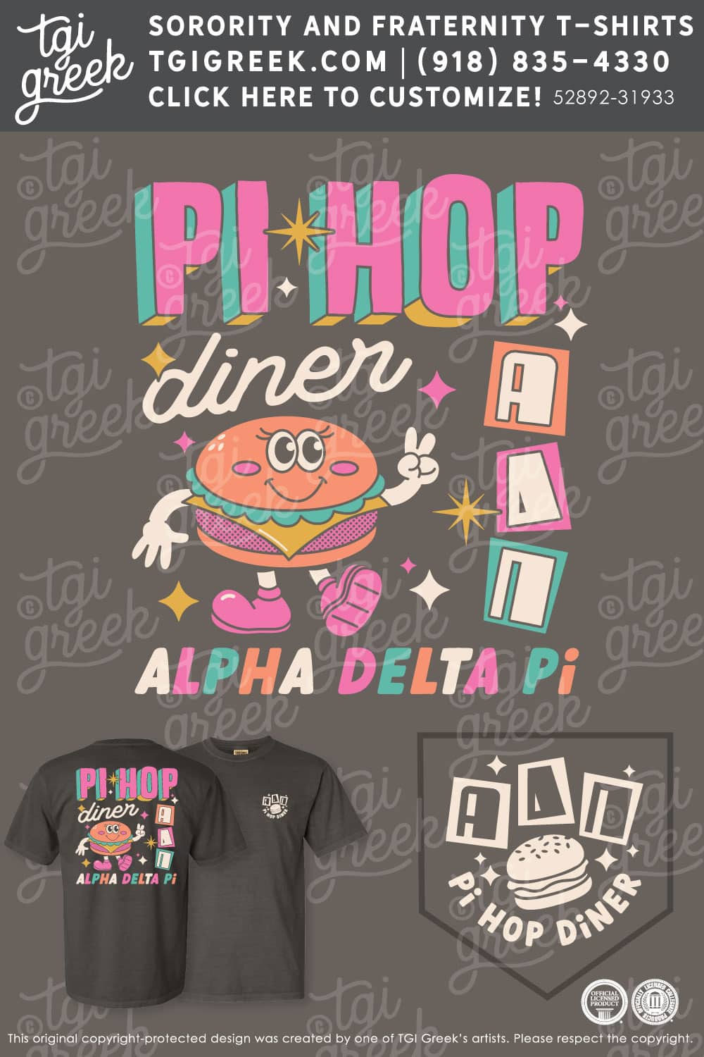 TGI – Alpha Delta Pi Diner Dash Typography