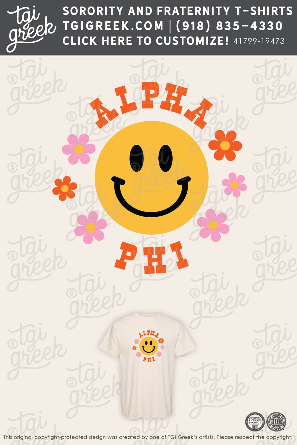 LIVE – Alpha Phi Smiley Shirt